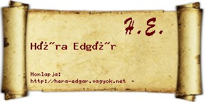 Héra Edgár névjegykártya